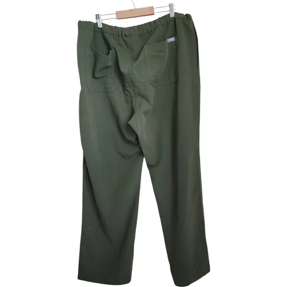 FIGS Technical‎ Collection Mens XL Pisco Basic Scrub Pants Olive Green 35x28